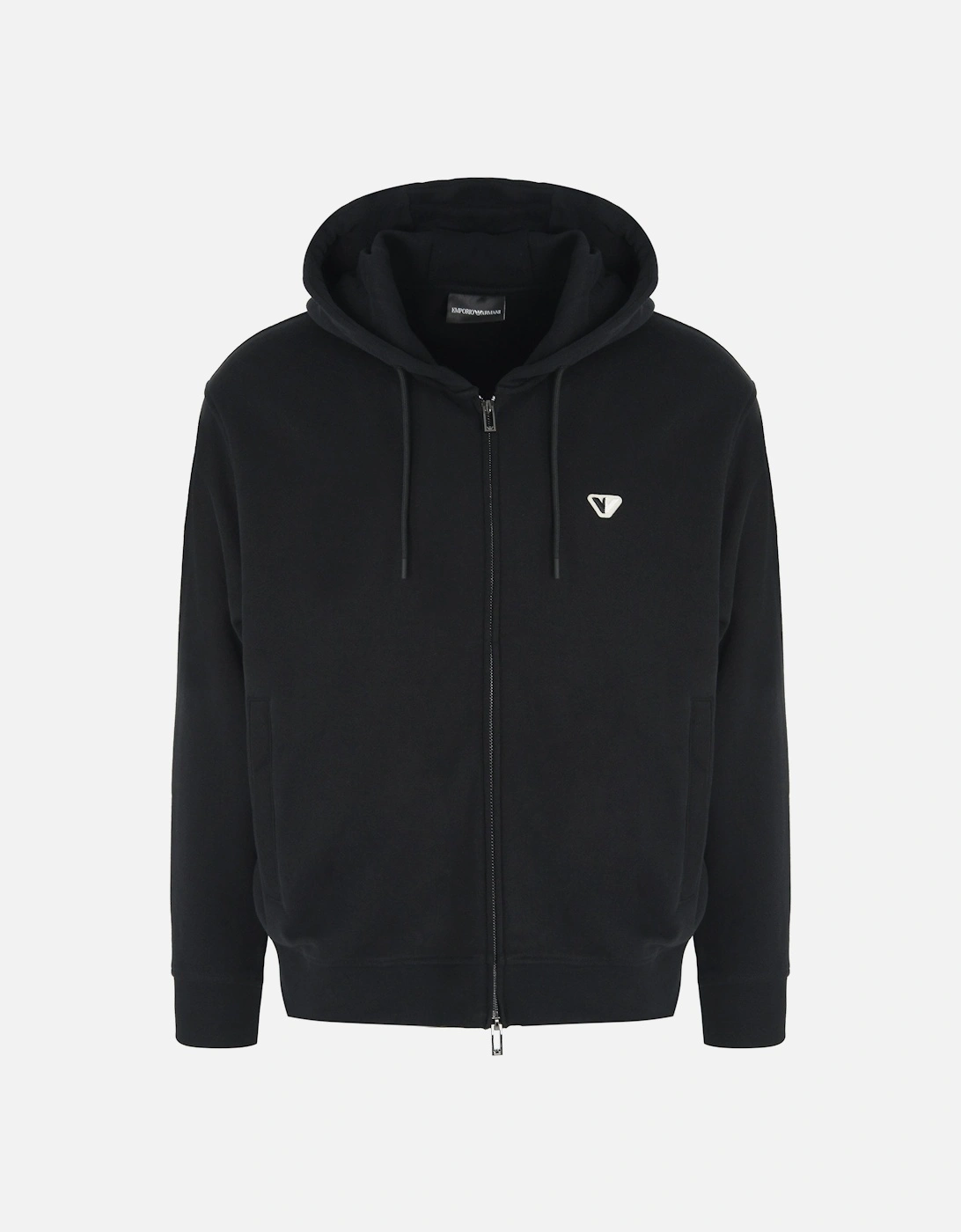 Pullover Cotton Hoodie With Eagle Logo Black, 6 of 5