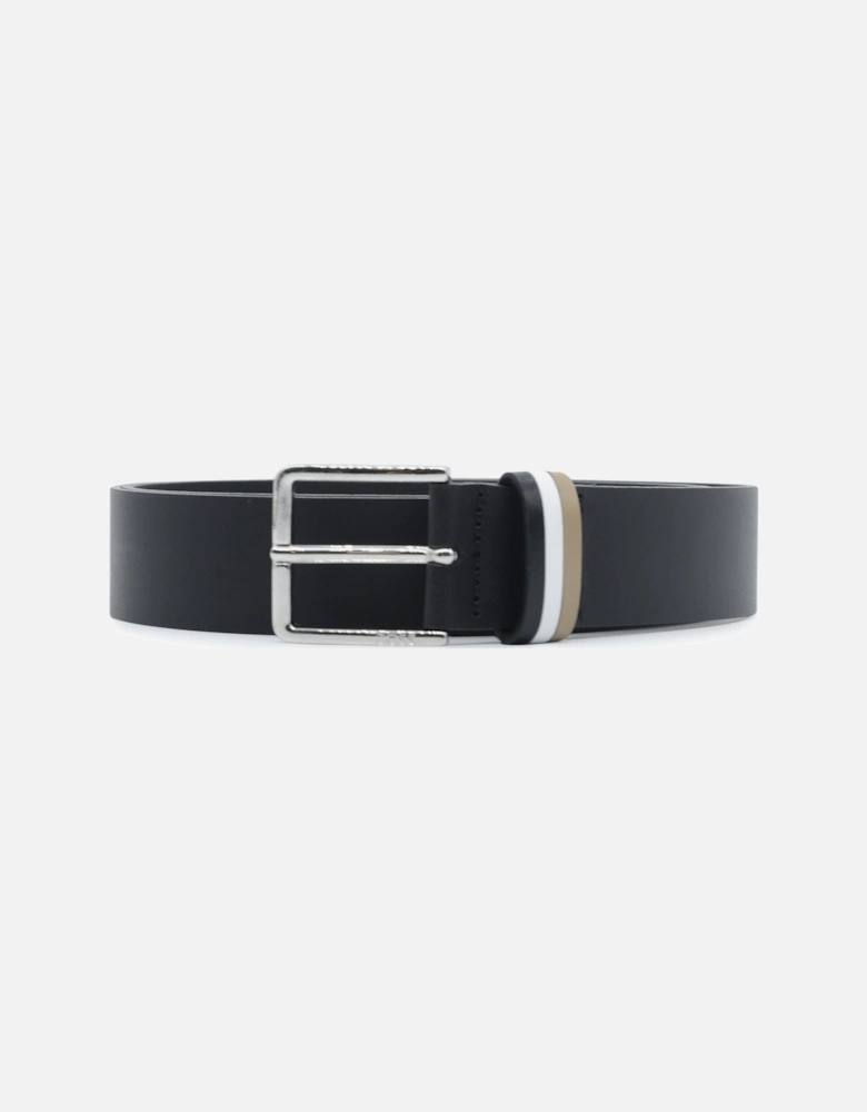 Ther Leather Loop Belt Black