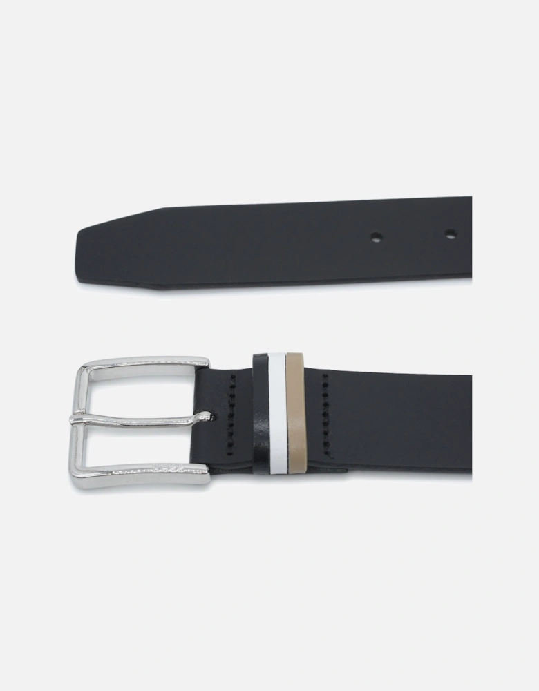 Ther Leather Loop Belt Black