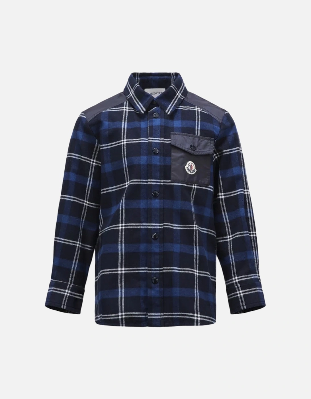 Kids Check Overshirt Blue, 4 of 3