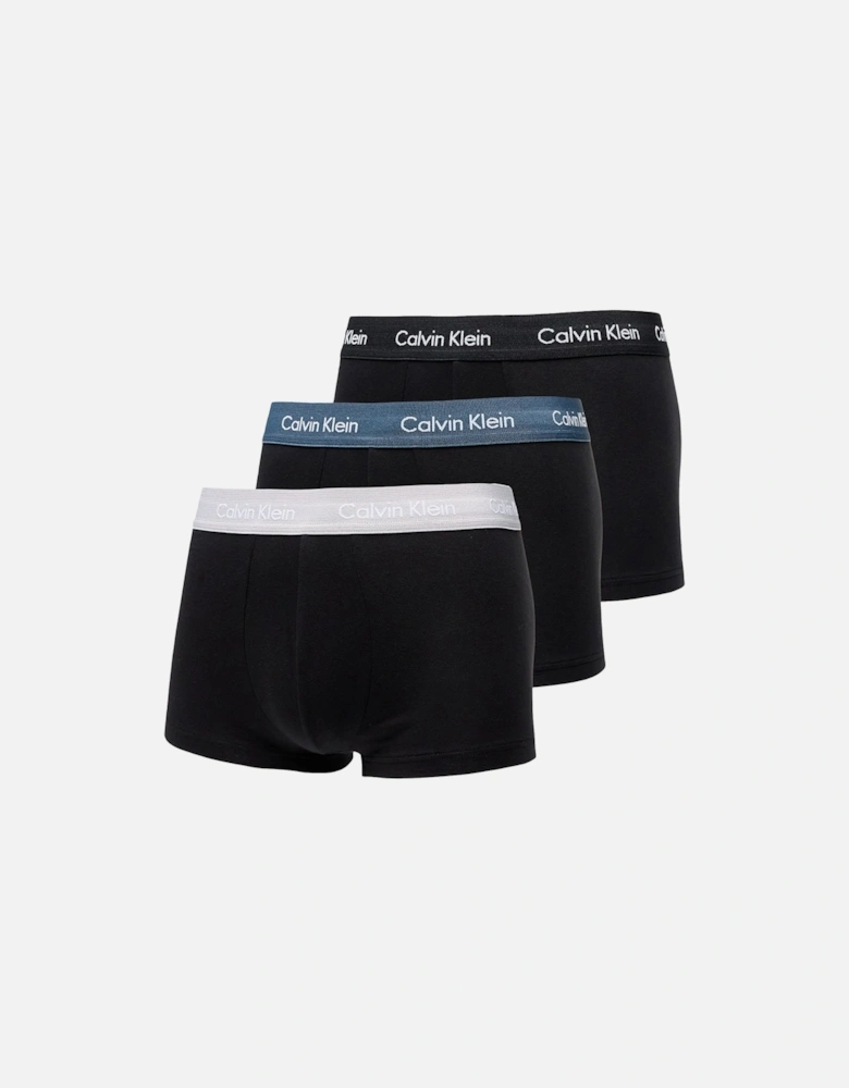 Low Rise 3 Pack Boxer Trunks Black/Blue/Grey