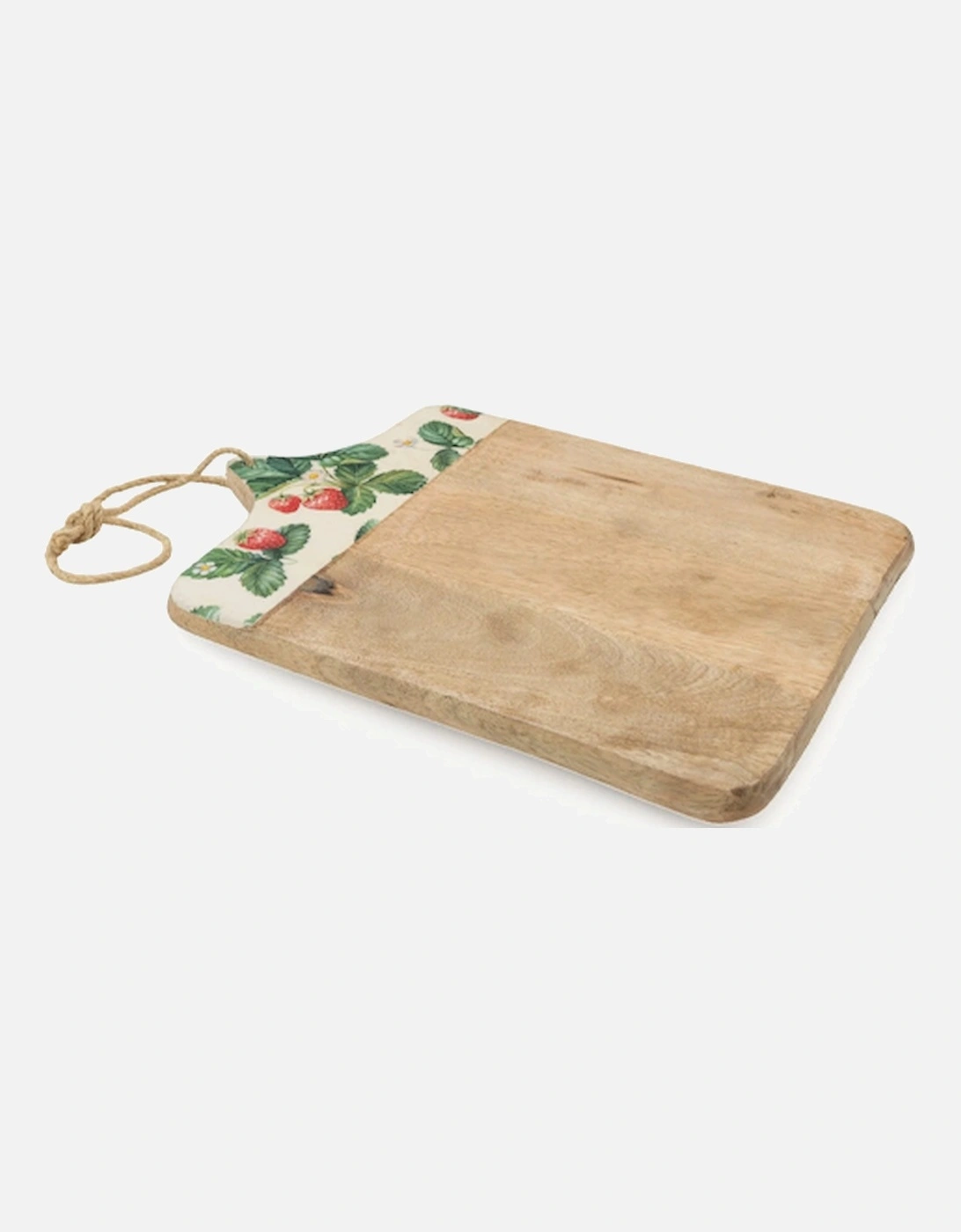 Handcrafted Chopping Board Mango Wood Strawberries