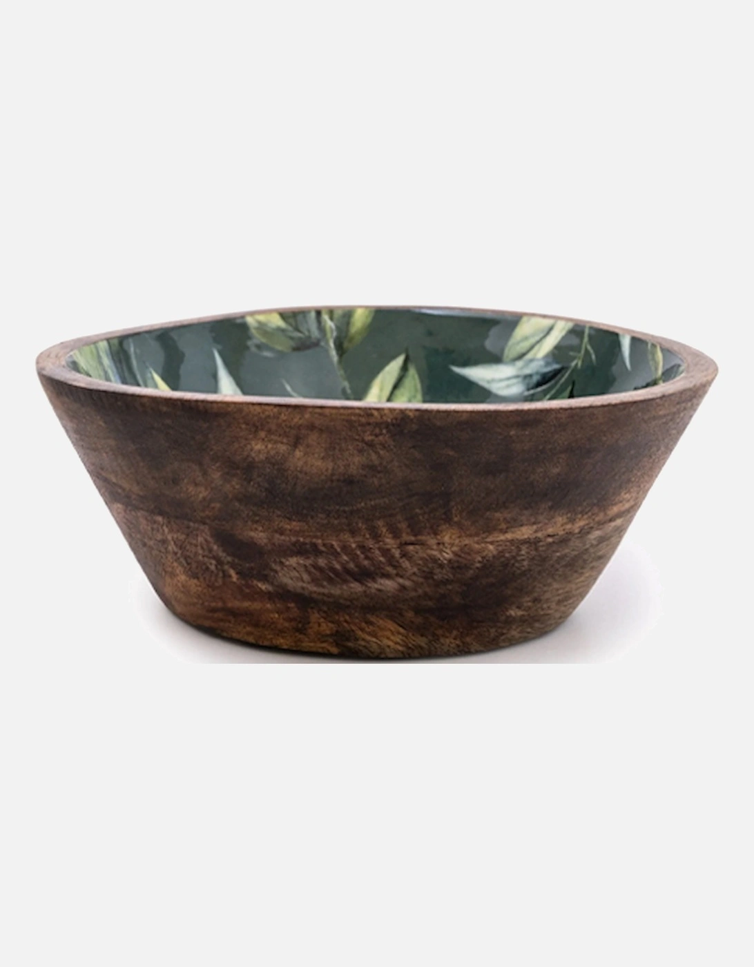 Handcrafted Lemon & Leaves Mango Wooden Bowl 20cm