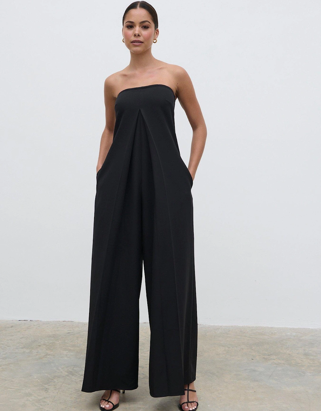 Jaden Bandeau Wide Leg Jumpsuit - Black, 5 of 4