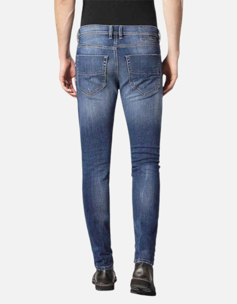 TEPPHAR 084GG Mens Denim Jeans Distressed Stretch Slim Fit Carrot Leg NEW