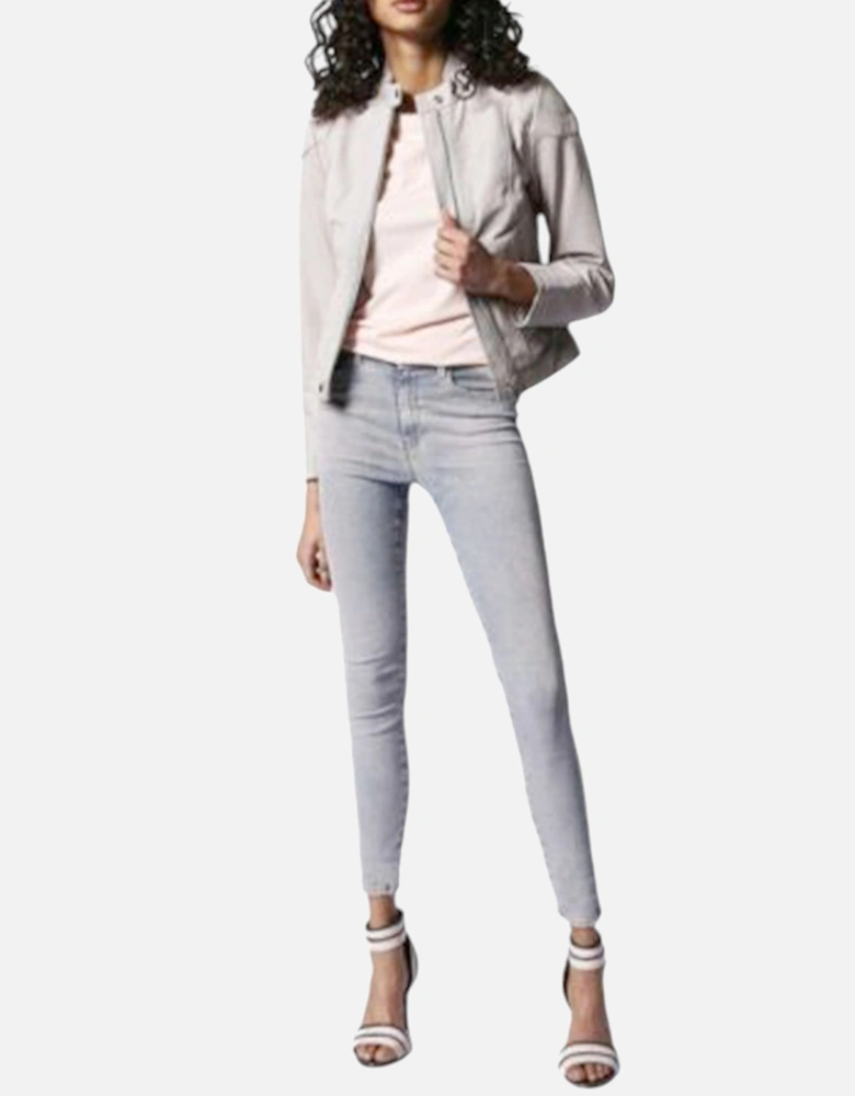 L Ginny Womens Genuine Leather Biker Jackets