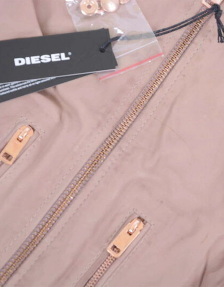 L HEZE Womens Biker Jacket Genuine Leather