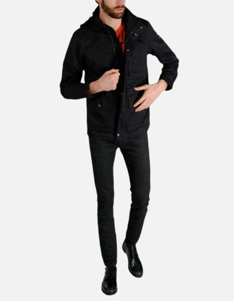 J WINY Mens Parka Jacket Padded Quilted