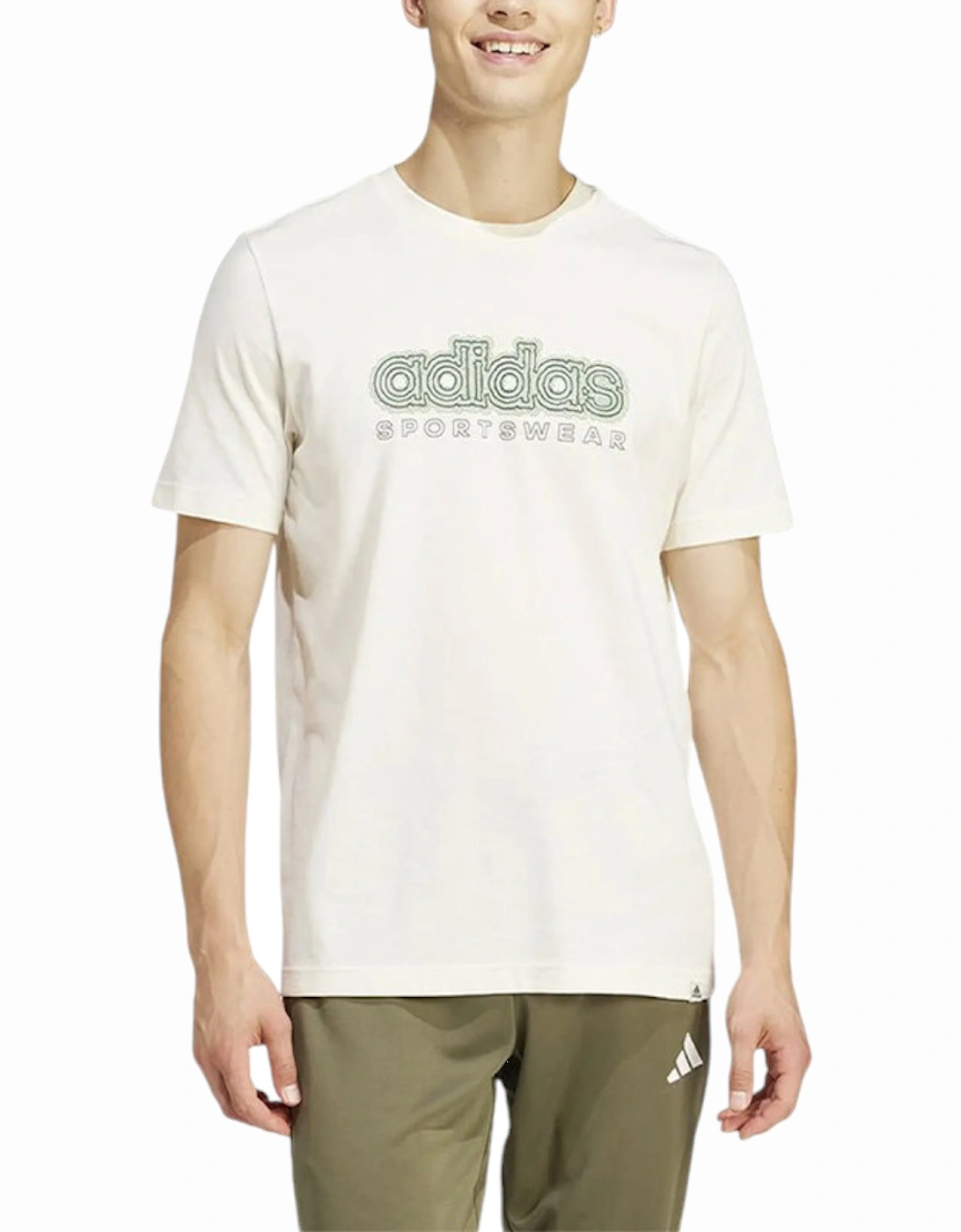 IS2883 Mens T Shirt SPW Growth Graphic Regular Fit Short Sleeve Beige Top, 7 of 6