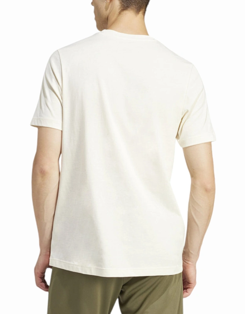 IS2883 Mens T Shirt SPW Growth Graphic Regular Fit Short Sleeve Beige Top