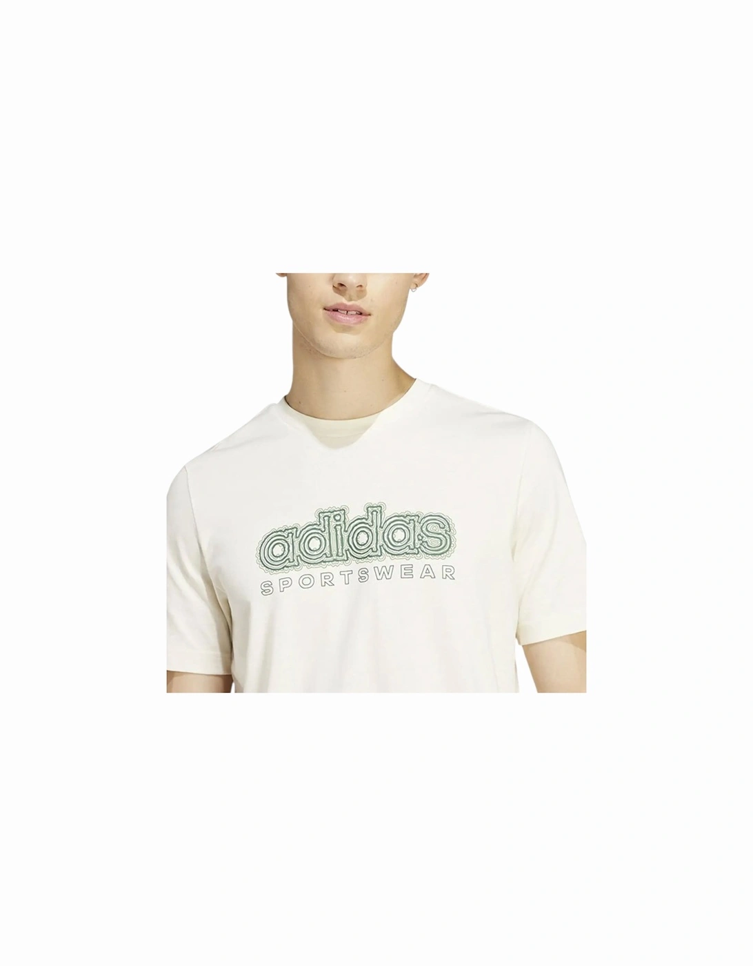IS2883 Mens T Shirt SPW Growth Graphic Regular Fit Short Sleeve Beige Top