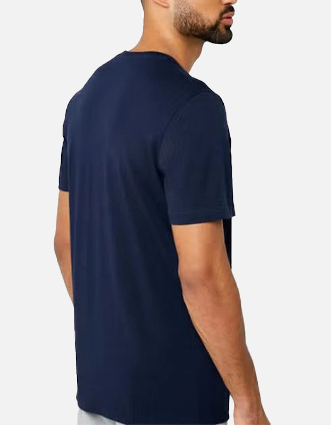 Mens T Shirts Short Sleeve Summer Crew Neck Top Casual Cotton Navy Tee