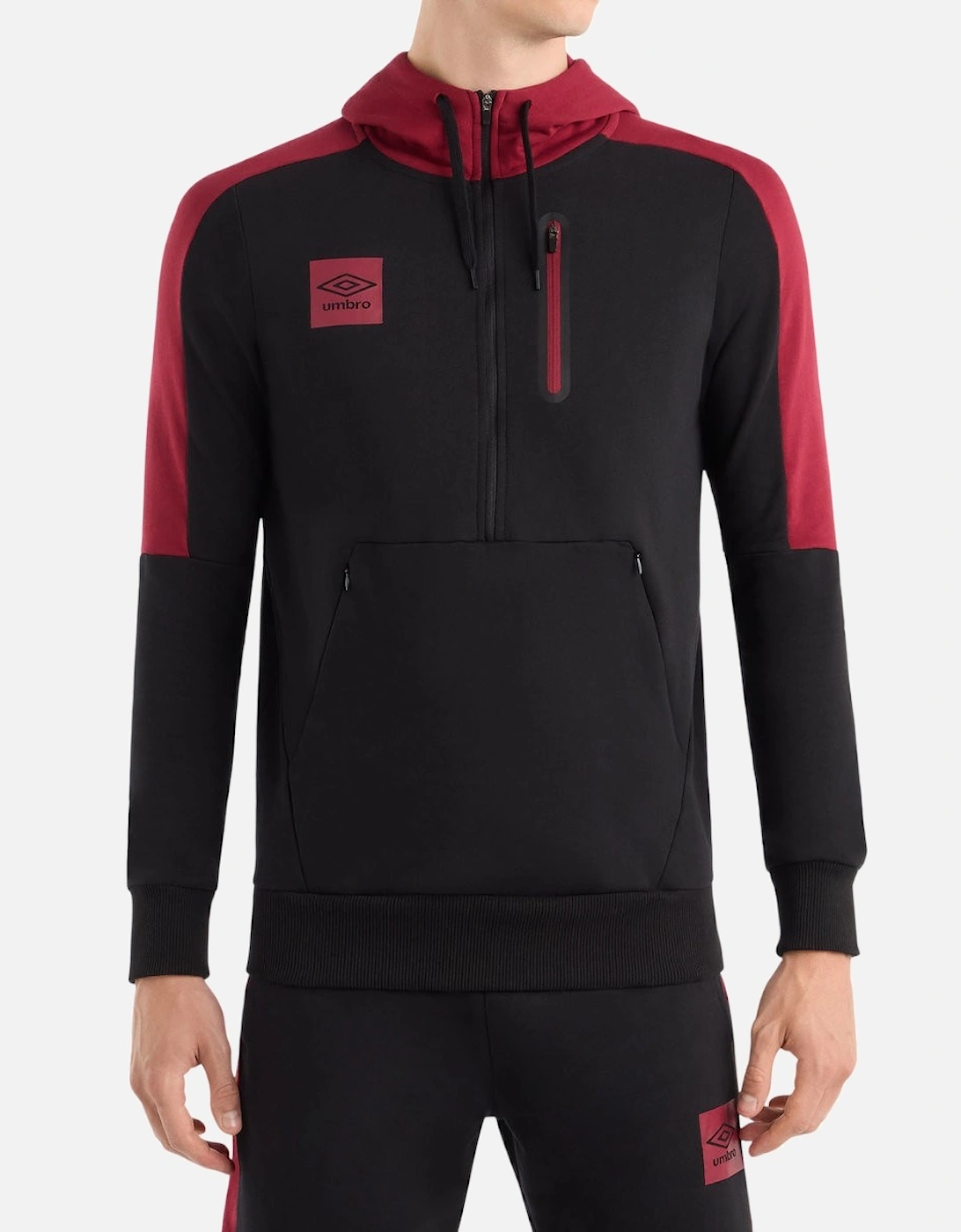 Mens Terrace Half Zip Hoodie, 5 of 4