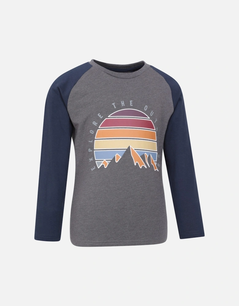 Childrens/Kids Mountain Landscape Long-Sleeved Top