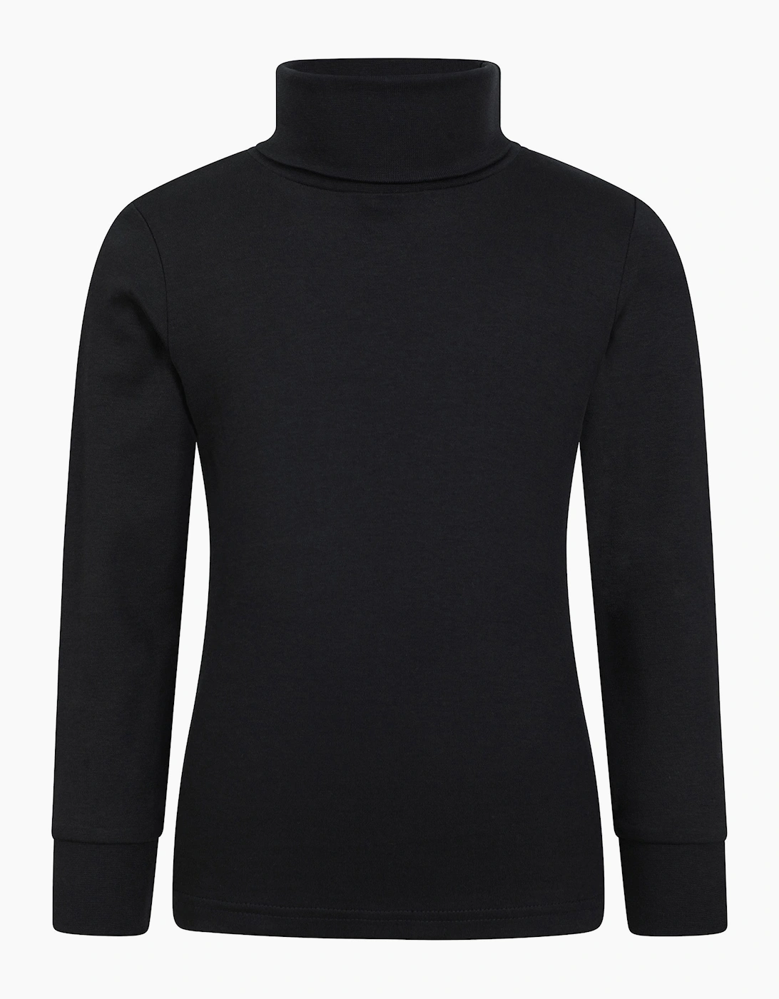 Mountain Warehouse Black Kids Meribel Cotton Roll Neck Top - 3-4 Years - 100% Cotton - Image 2