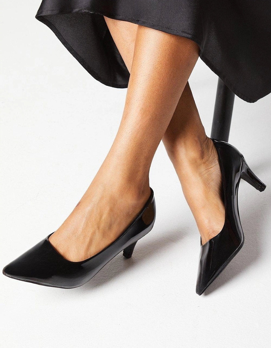Womens/Ladies Dora Kitten Heel Court Shoes, 2 of 1