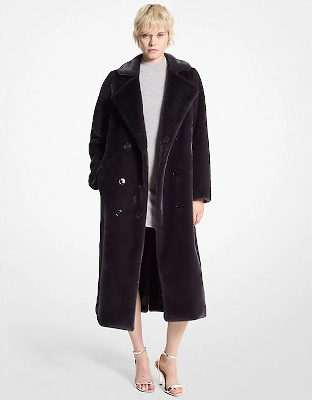 Oversized Faux Fur Double-Breasted Coat, 3 of 2