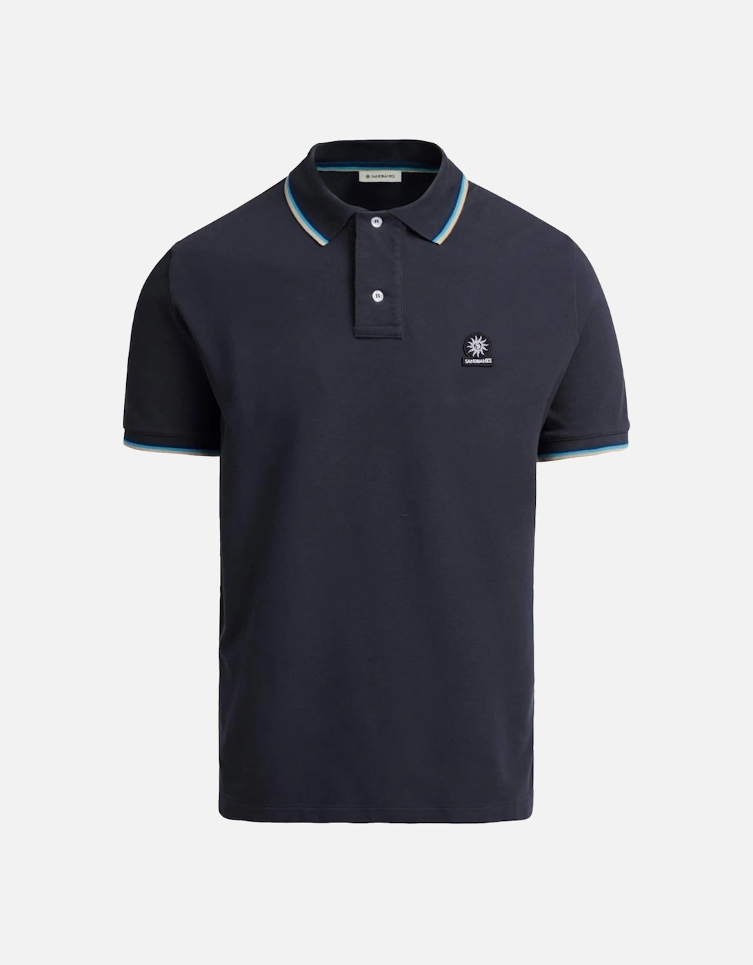 Tipped Badge Pique Polo Shirt Anthracite