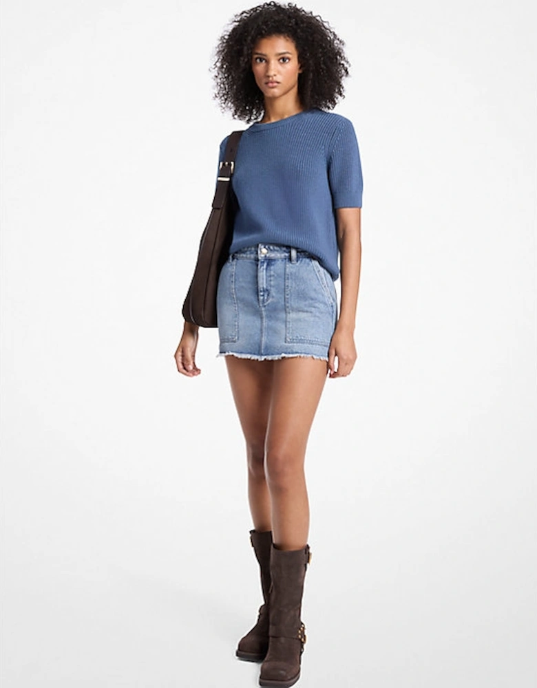 Wool Short-Sleeve Sweater