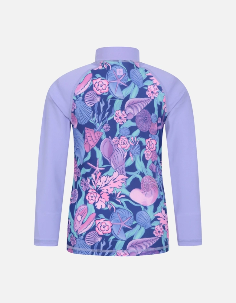 Childrens/Kids Sealife Long-Sleeved Rash Guard