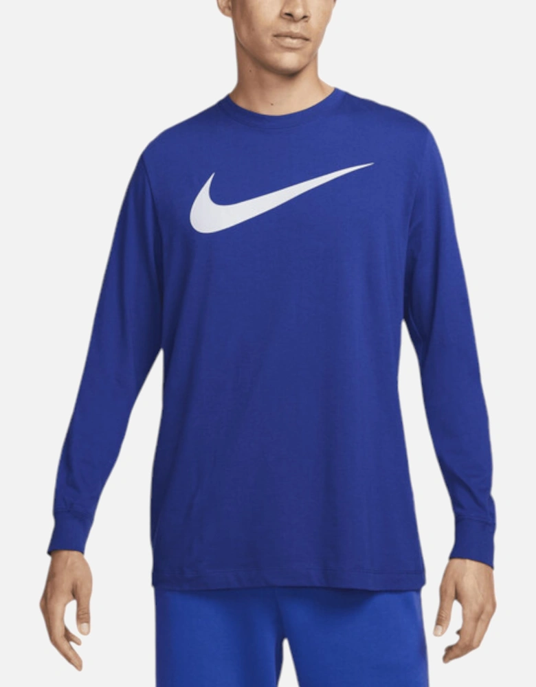 SPORTSWEAR DZ2987 Mens Long Sleeve T Shirts Swoosh Sports Logo Cotton Tee