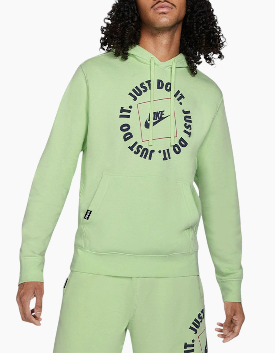 Nike Men's NIKE Mens Fleece Hoodie JDI Pullover Long Sleeve Winter Hooded Sweatshirts Green