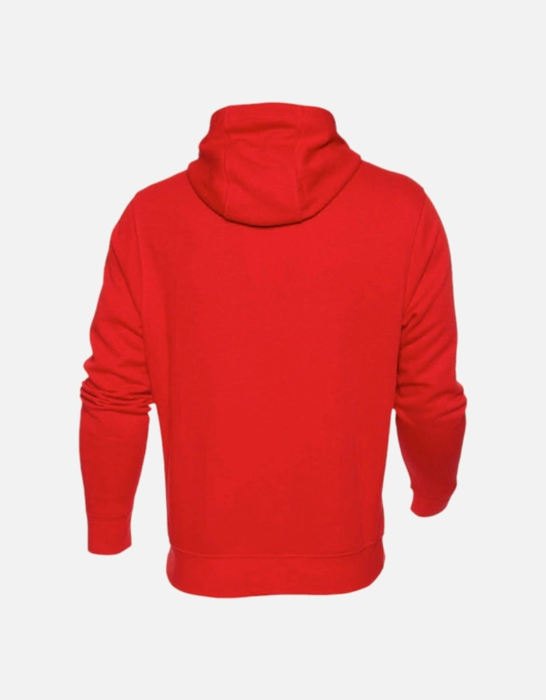 Mens Fleece Hoodie JDI Pullover Long Sleeve Winter Hooded Sweatshirts Red