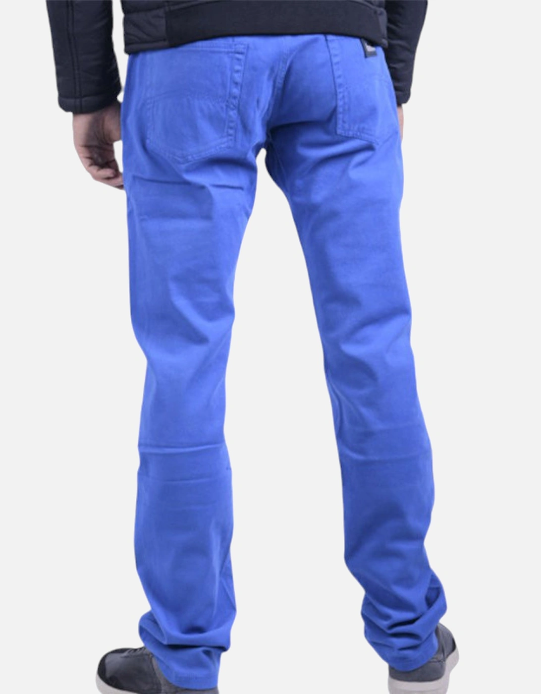 COLLEZIONI SCPJ06 Mens Chino Trousers Casual Stretch Pants Slim Fit Blue