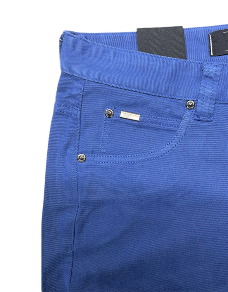 COLLEZIONI SCPJ06 Mens Chino Trousers Casual Stretch Pants Slim Fit Blue