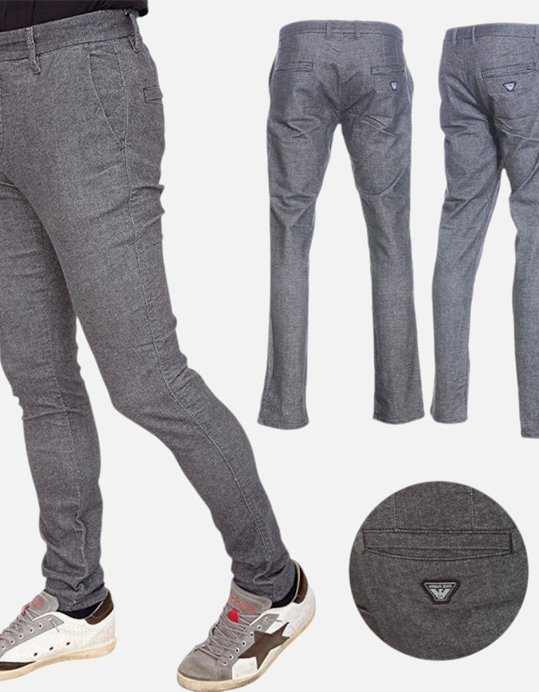 JEANS 6X6P15 Mens Chino Trousers Slim Fit Pant, 9 of 8