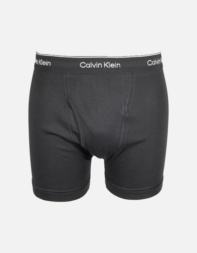 3-Pack Cotton Classics Boxer Briefs, Black/Grey/White