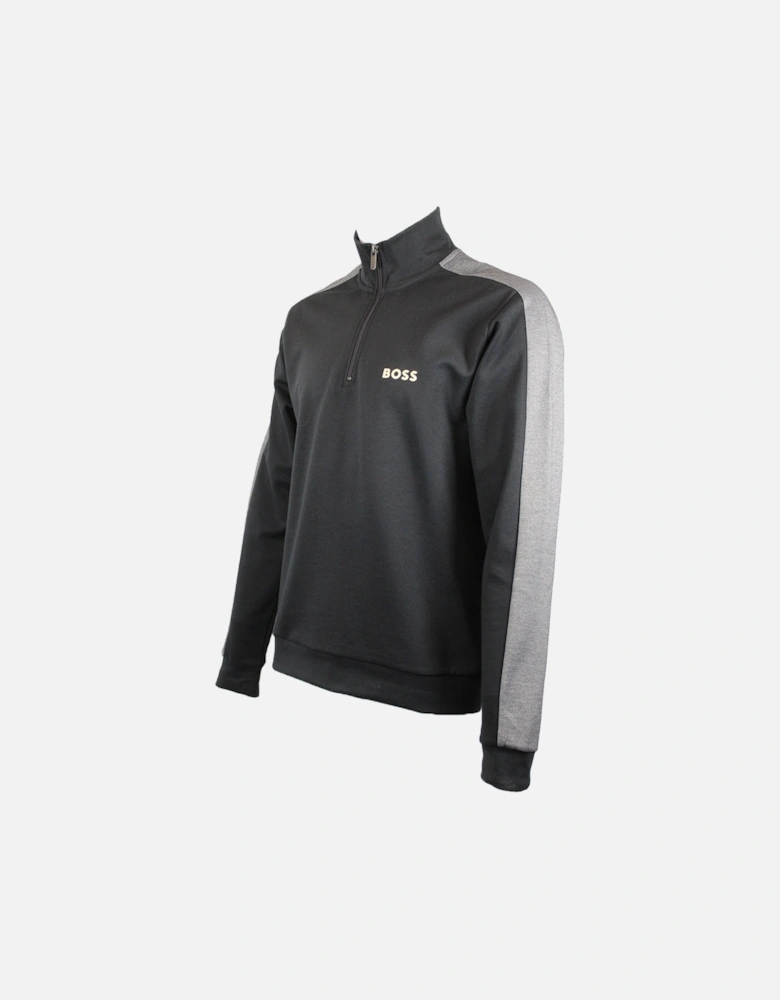 Quarter-Zip Tracksuit Jacket, Black