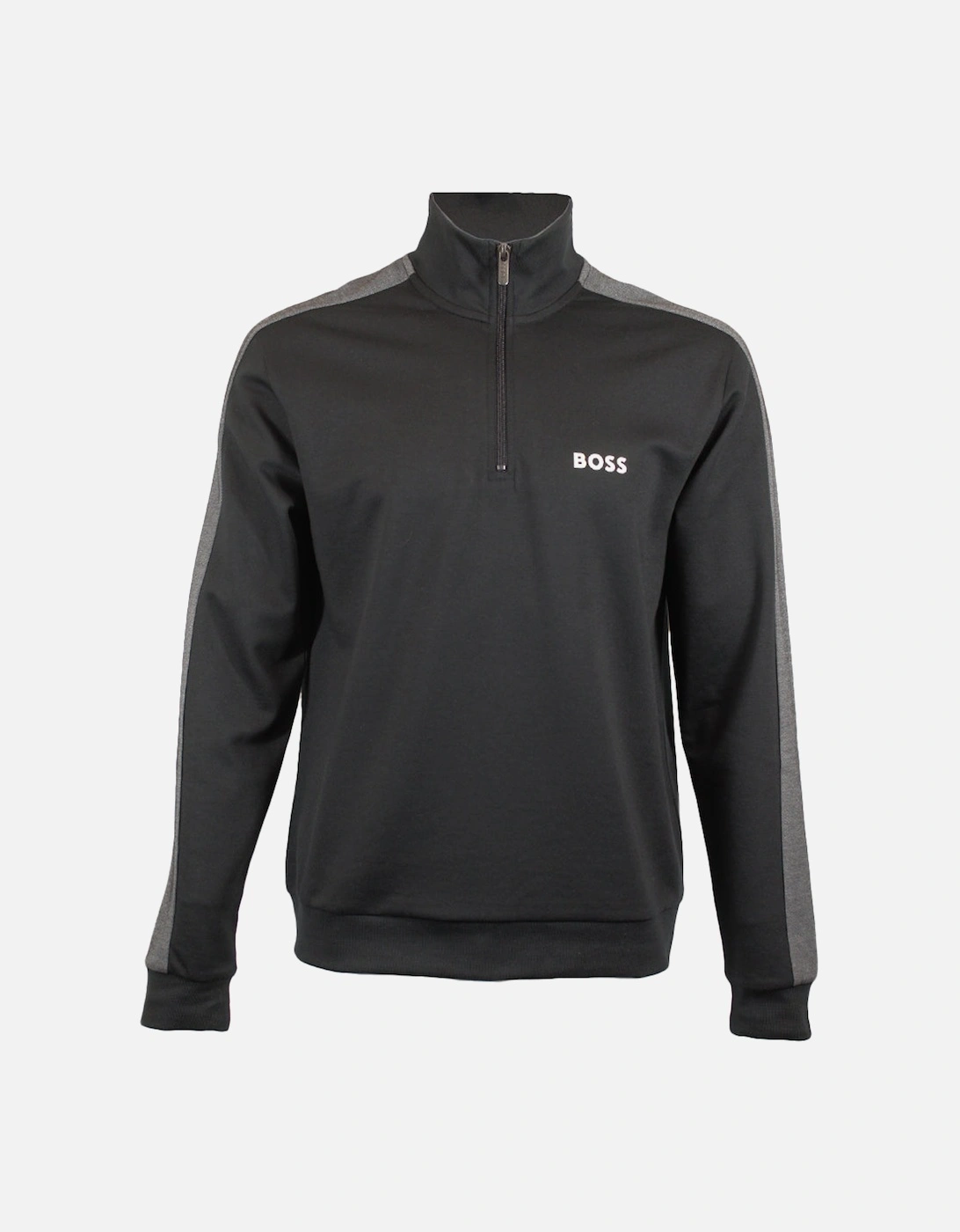 Quarter-Zip Tracksuit Jacket, Black, 4 of 3