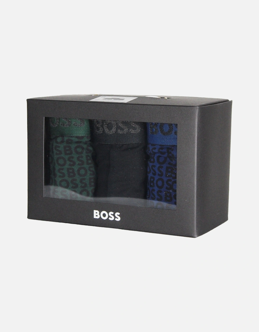 3-Pack Boxer Trunks Gift Set, Black/Navy/Green
