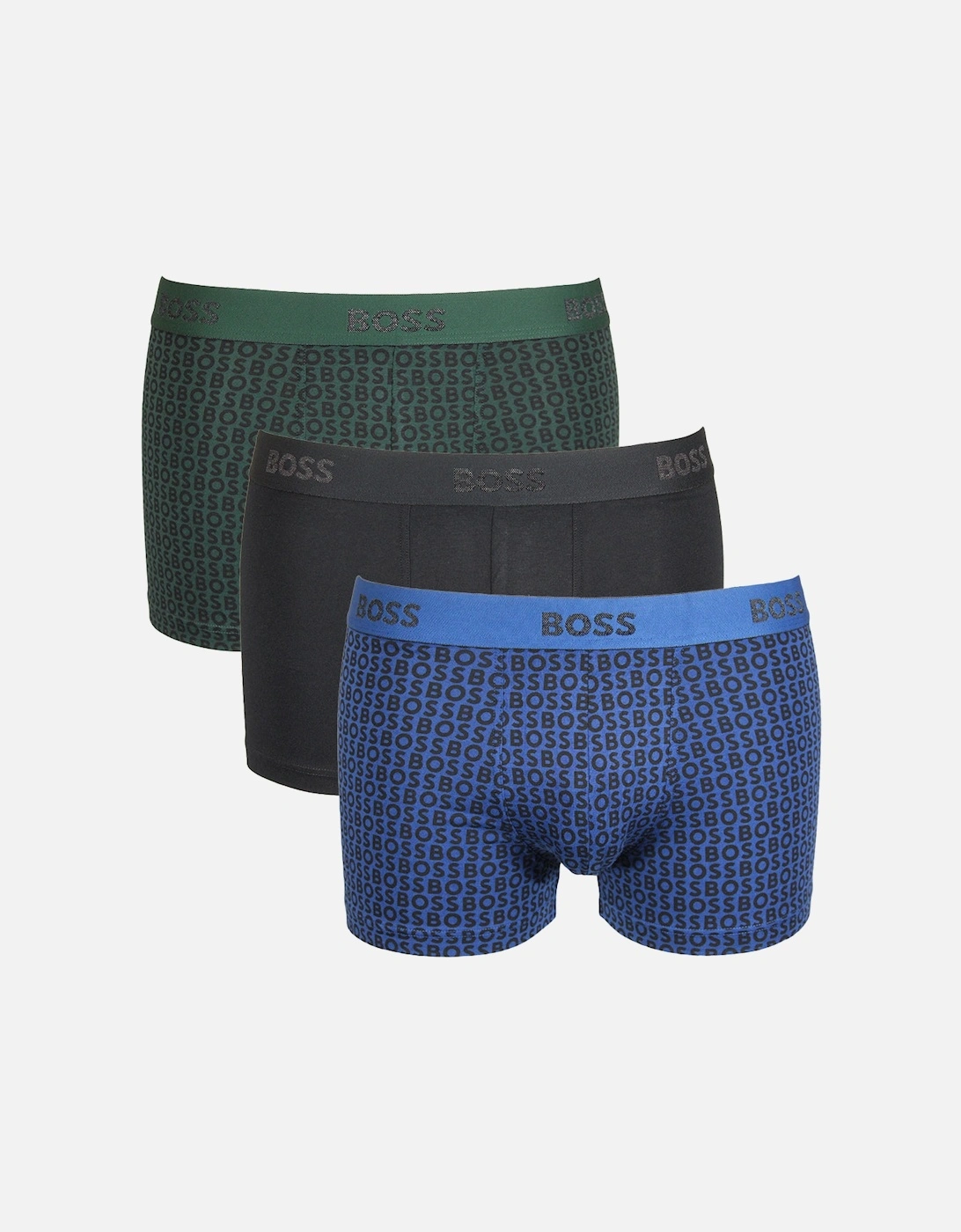 3-Pack Boxer Trunks Gift Set, Black/Navy/Green, 9 of 8