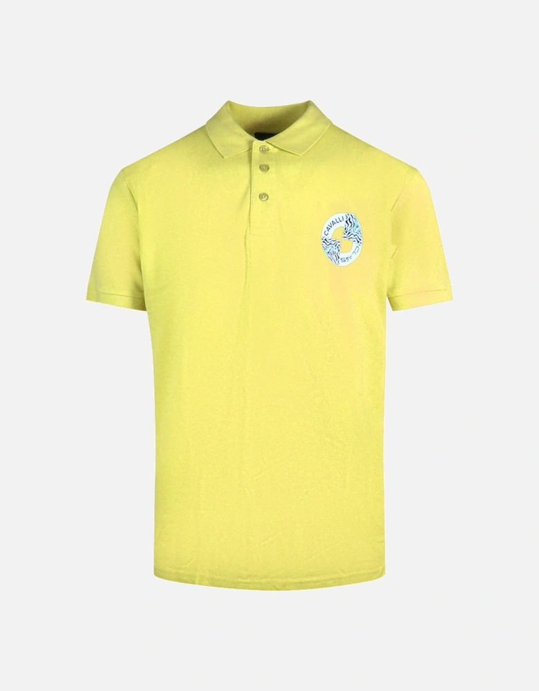 Cavalli Class Circle Logo Yellow Polo Shirt