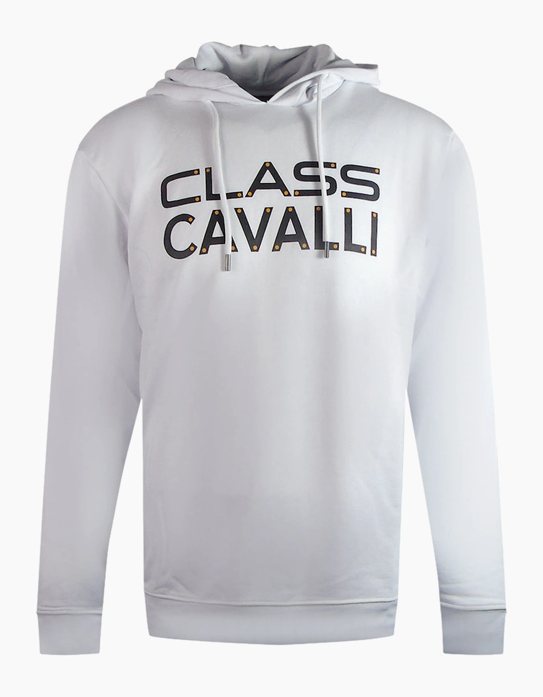 Roberto Cavalli Men's White Cavalli Class Reverse Logo Hoodie - Size: 44