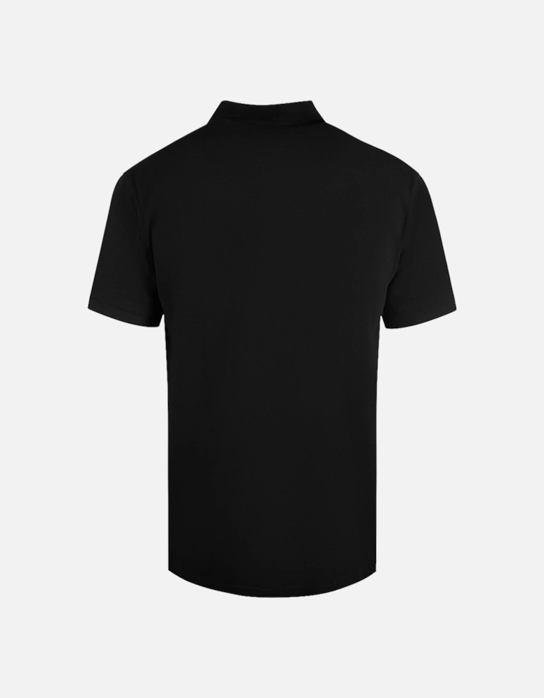 Cavalli Class Signature Logo Black Polo Shirt