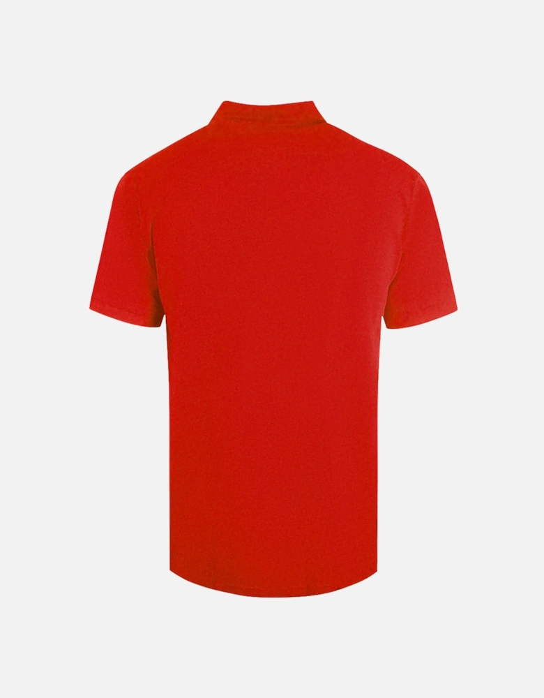 Cavalli Class Circle Logo Red Polo Shirt