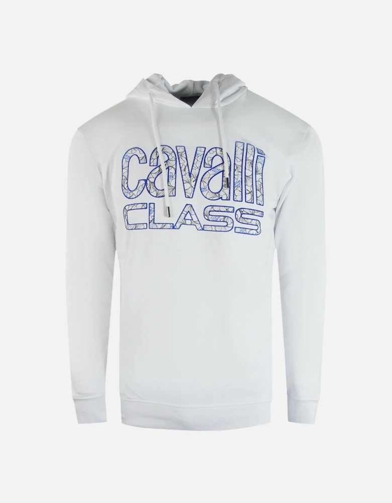 Cavalli Class Floral Logo White Hoodie