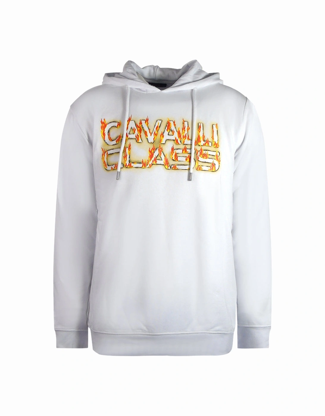 Cavalli Class Fire Logo White Hoodie, 2 of 1