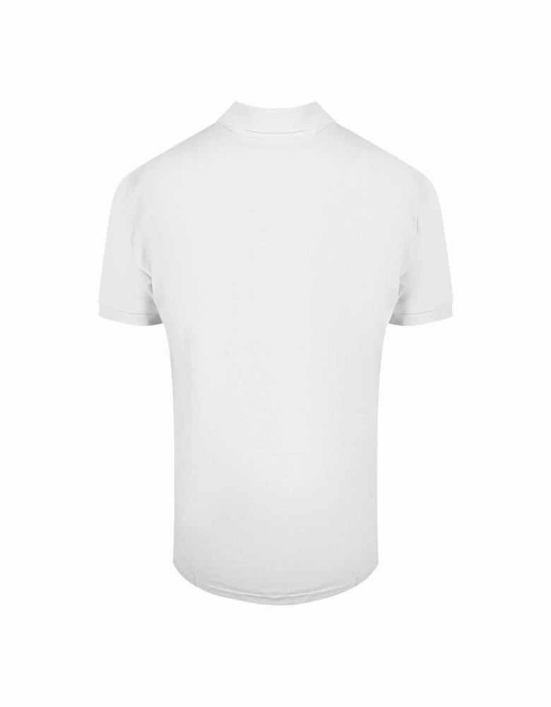 Cavalli Class Signature Logo White Polo Shirt