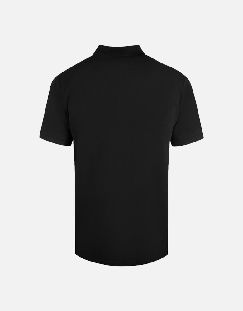 Cavalli Class Circle Logo Black Polo Shirt