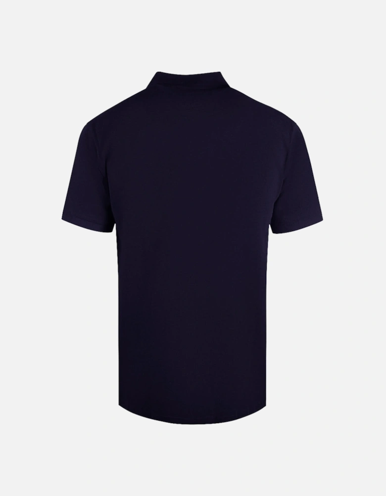 Cavalli Class Circle Logo Navy Blue Polo Shirt