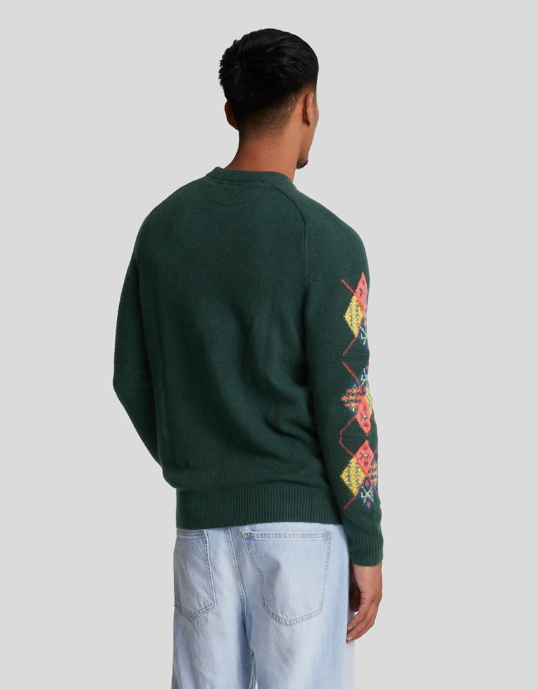 Argyle Sleeve Jumper