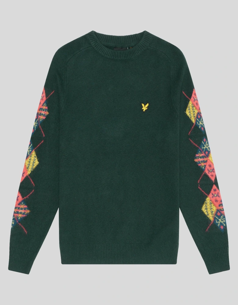 Argyle Sleeve Jumper