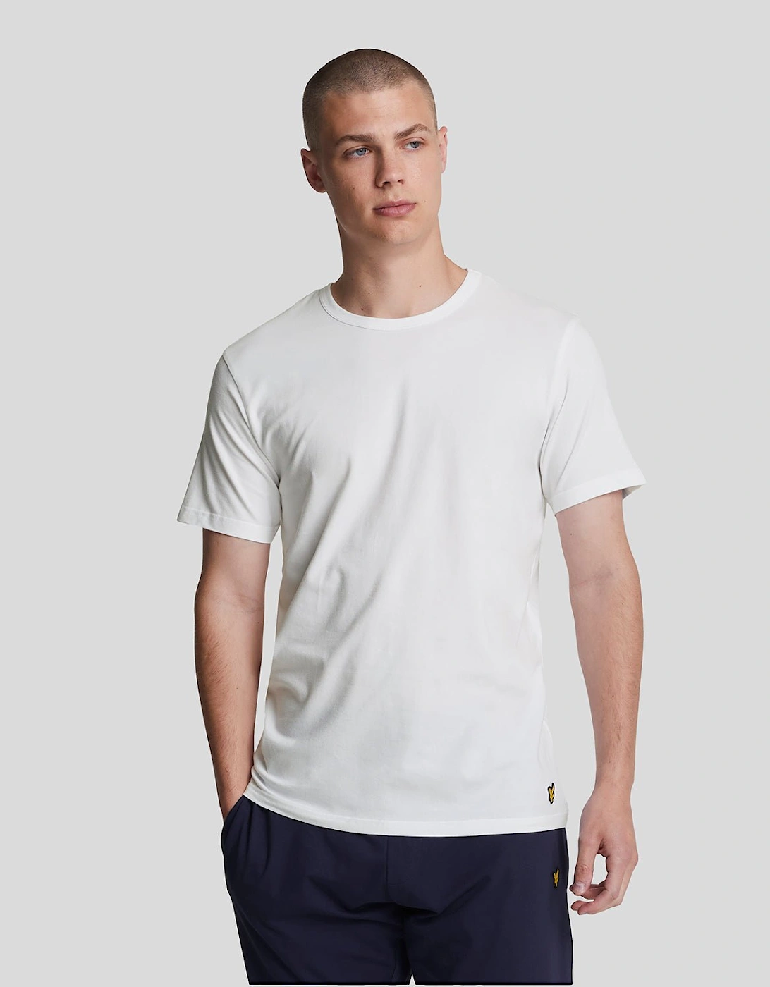 Lyle And Scott Men's Basic 3 Pack T-Shirt - White - Size: 44/Regular