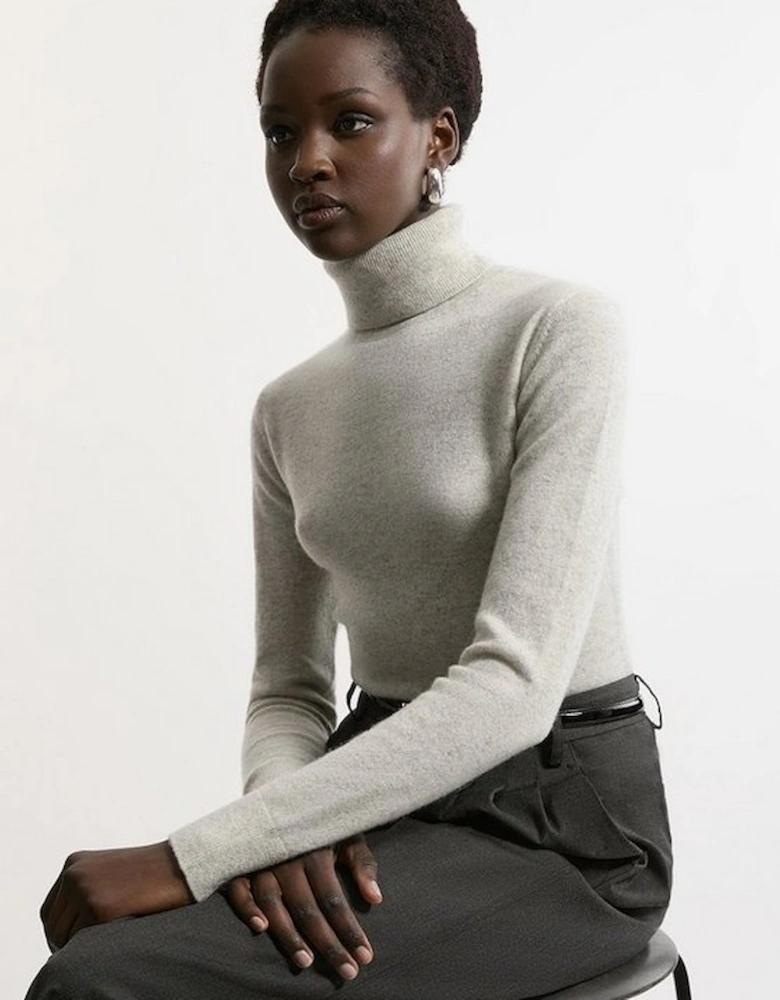 Cashmere Knitted Roll Neck