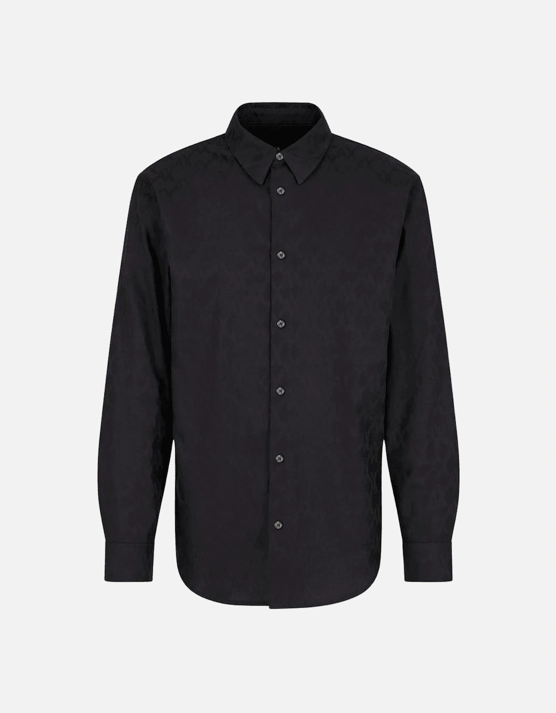 Monogram All Over Logo Black Shirt, 4 of 3