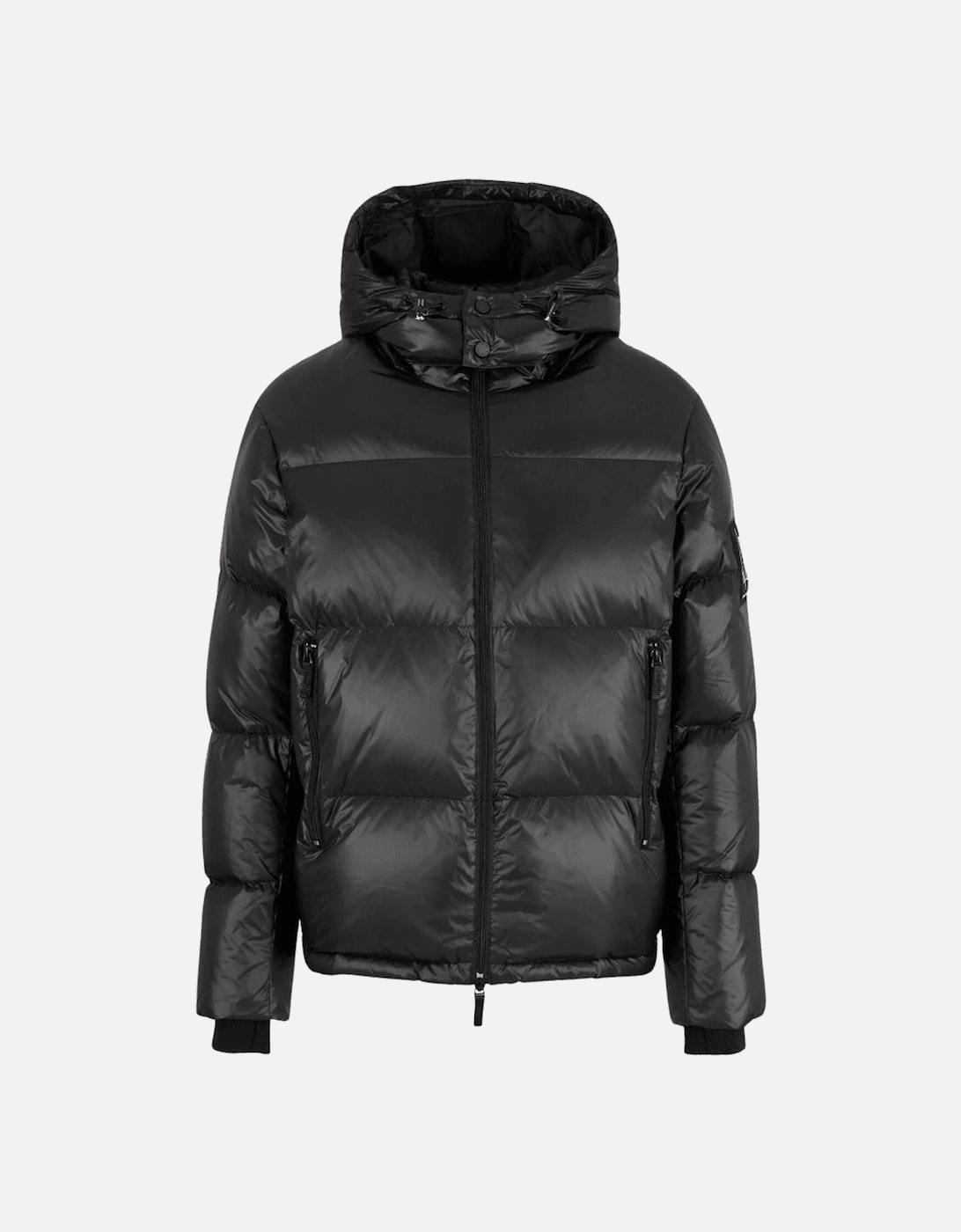 Nylon Shine Effect Black Puffer Jacket, 4 of 3